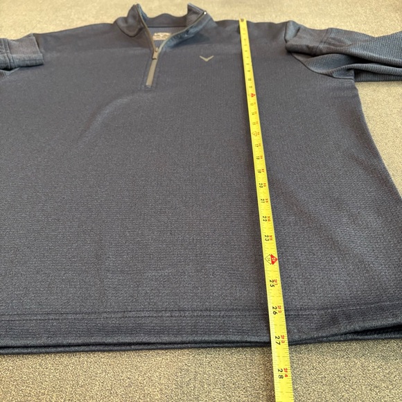 Callaway Pullove Mens Medium 1/4 Zip Golf Weather Series Navy Thermal Golf - Picture 6 of 7